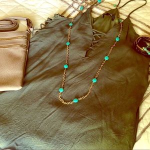Olive Color Doe and Rae Tank Blouse BNWOT